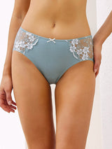 Jadea 6651 slip midi in cotone e pizzo ardesia serie beatrice