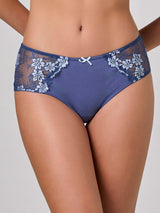 Jadea 6651 slip midi in cotone e pizzo jeans serie beatrice