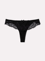 Jadea 6654 perizoma in cotone e pizzo nero serie giulietta