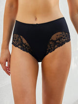 Jadea 6655 slip midi in cotone e pizzo nero serie giulietta