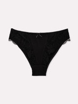 Jadea 6656 slip donna in cotone e pizzo nero serie minerva