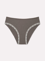 Jadea 6660 slip in cotone elasticizzato a costine fango