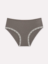 Jadea 6662 midi in cotone elasticizzato a costine fango
