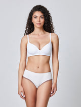 Jadea 6662 midi in cotone elasticizzato a costine panna

