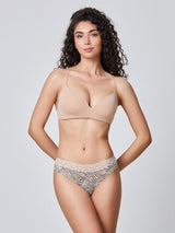 Jadea 6663 slip in cotone elasticizzato con stampa animalier crema