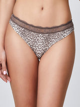 Jadea 6664 brasiliana in cotone elasticizzato con stampa animalier nocciola
