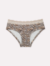 Jadea 6665 midi in cotone elasticizzato con stampa animalier crema 
