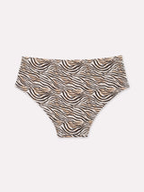 Jadea 6665 midi in cotone elasticizzato con stampa animalier crema 
