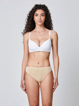 Slip in cotone bielastico (3 pezzi) cipria