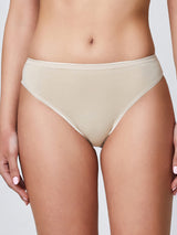 Slip in cotone bielastico (3 pezzi) cipria