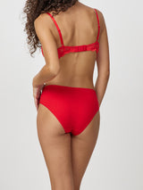 Jadea 742R slip rosso in modal e pizzo 