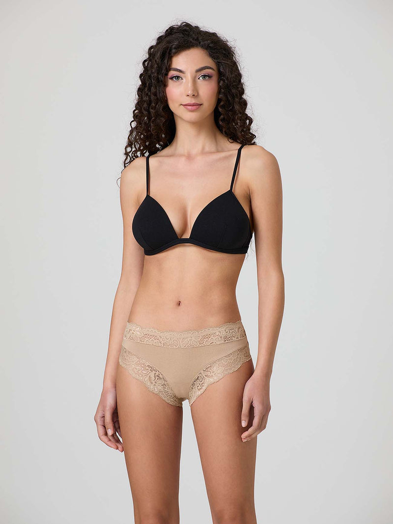 Briefs in modal cotton and lace