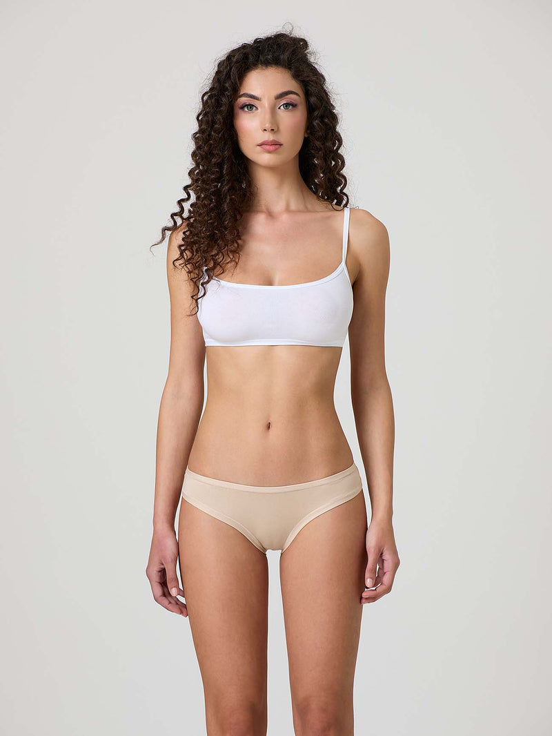 Low-waisted briefs in cotton modal