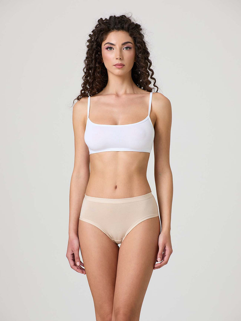 Cotton modal midi briefs