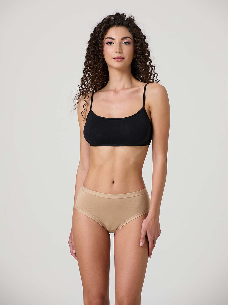 Cotton modal midi briefs