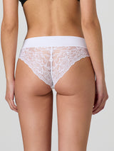 Laser cut briefs with lace on the back