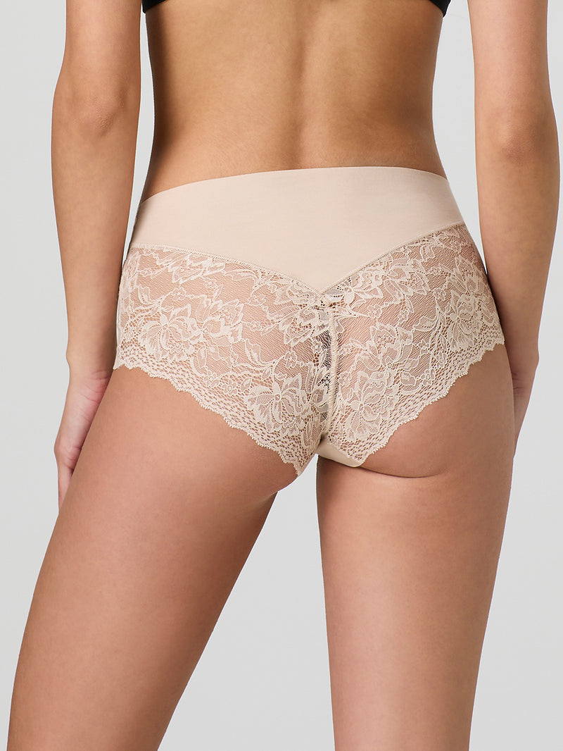 Gorsenia Slip Donna In Microfibra Con Pizzo Floreale K484 Peony - Beige Chiaro, Taglia M