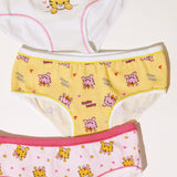 Jadea 801 slip bimba cotone elasticizzato fantasia tigrotta giallo
