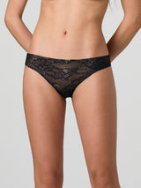 Jadea 8020 slip donna in pizzo taglio laser nero 