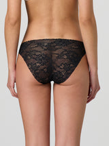 Jadea 8020 slip donna in pizzo taglio laser nero 