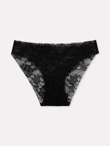 Jadea 8020 slip donna in pizzo taglio laser nero 