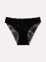 Jadea 8020 slip donna in pizzo taglio laser nero 