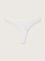 Jadea 8022 perizoma in pizzo taglio laser bianco