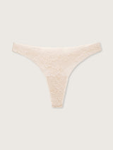 Laser-cut lace thong