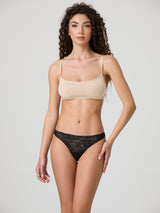 Jadea 8022 perizoma in pizzo taglio laser nero