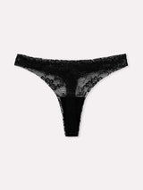 Jadea 8022 perizoma in pizzo taglio laser nero