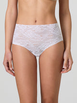 Jadea 8023 slip midi donna in pizzo taglio laser bianco