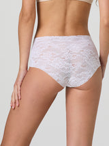 Jadea 8023 slip midi donna in pizzo taglio laser bianco