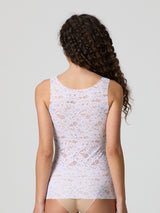 Jadea 8024 canotta donna in pizzo taglio laser bianco