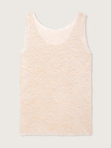 Laser-cut lace wide shoulder tank top