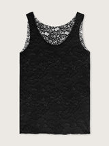 Jadea 8024 canotta donna in pizzo taglio laser nero