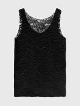 Jadea 8024 canotta donna in pizzo taglio laser nero