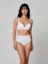 Jadea 8025 perizoma vita alta taglio laser bianco