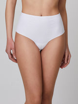 Jadea 8025 perizoma vita alta taglio laser bianco