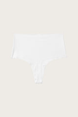 Laser-Cut High-Waist Thong