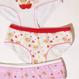 Jadea 806 slip bimba cotone elasticizzato fantasia mela bianco
