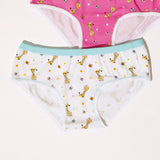 Jadea 809 slip bimba cotone elasticizzato fantasia giraffa bianco
