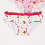 Jadea 810 slip bimba cotone elasticizzato fantasia scimmietta bianco
