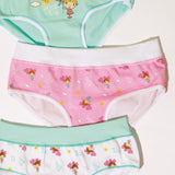 Jadea 812 slip bimba fascia alta cotone elasticizzato fantasia bambolina rosa
