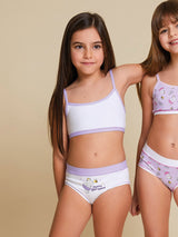 Jadea 852 coordinato intimo bimba con brassiere fantasia cuoricini
