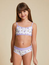 Jadea 852 coordinato intimo bimba con brassiere fantasia cuoricini
