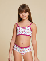 Jadea 853 coordinato intimo bimba con brassiere fantasia orsetto
