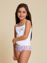 Jadea 857 coorindato intimo bimba con top fantasia ippopotamo
