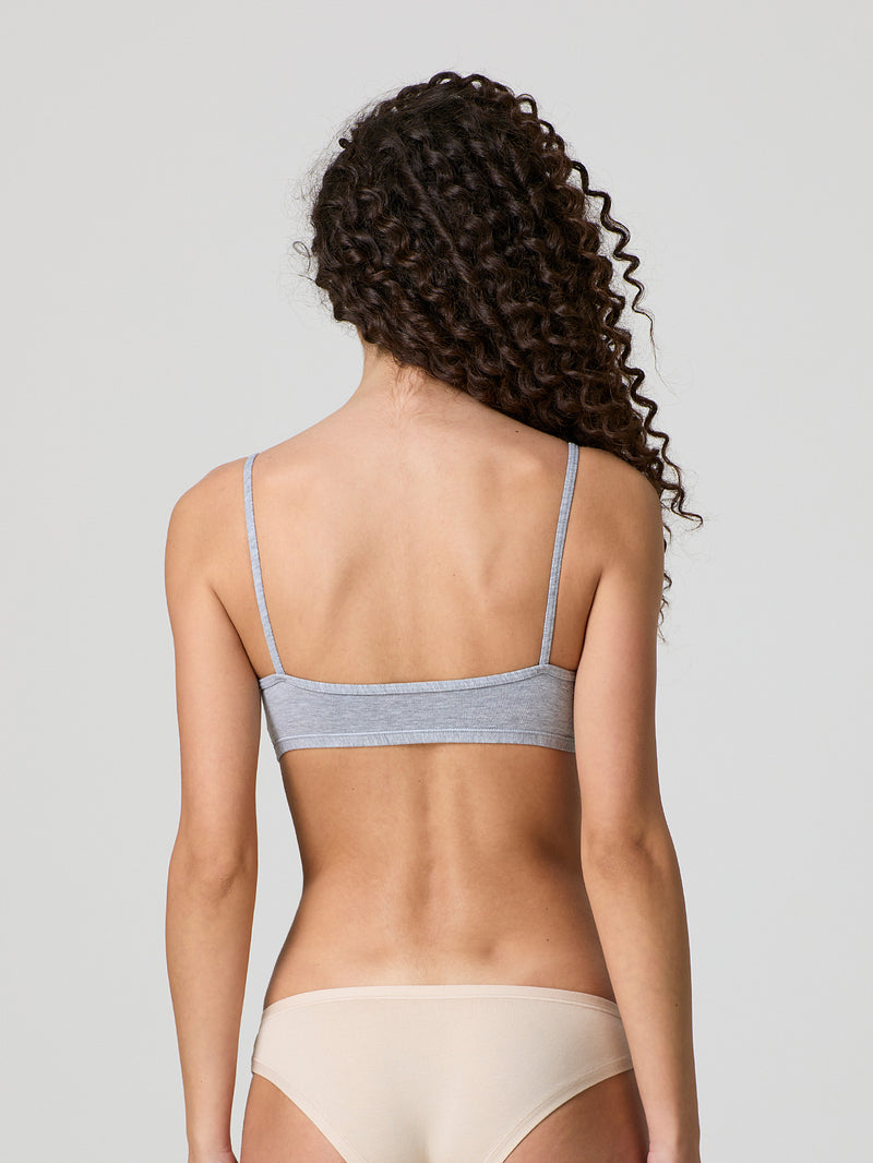 Cotton modal strappy bra top