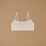 Top brassiere con spalline in cotone modal