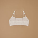 Top brassiere con spalline in cotone modal